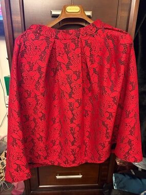 New York & Company Red Lace Long skirt